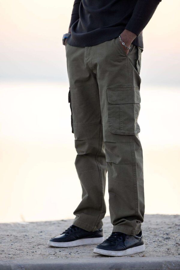 FLUTTI | RIPSTOP CARGO PANTS ARMY GREEN - Image 3