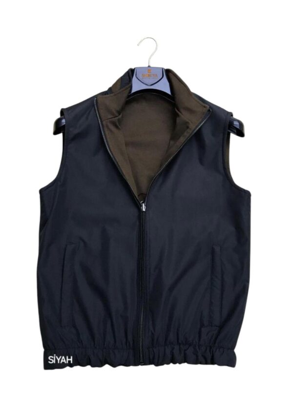 CELSO | DOUBLE FACE VEST BROWN \ BLACK