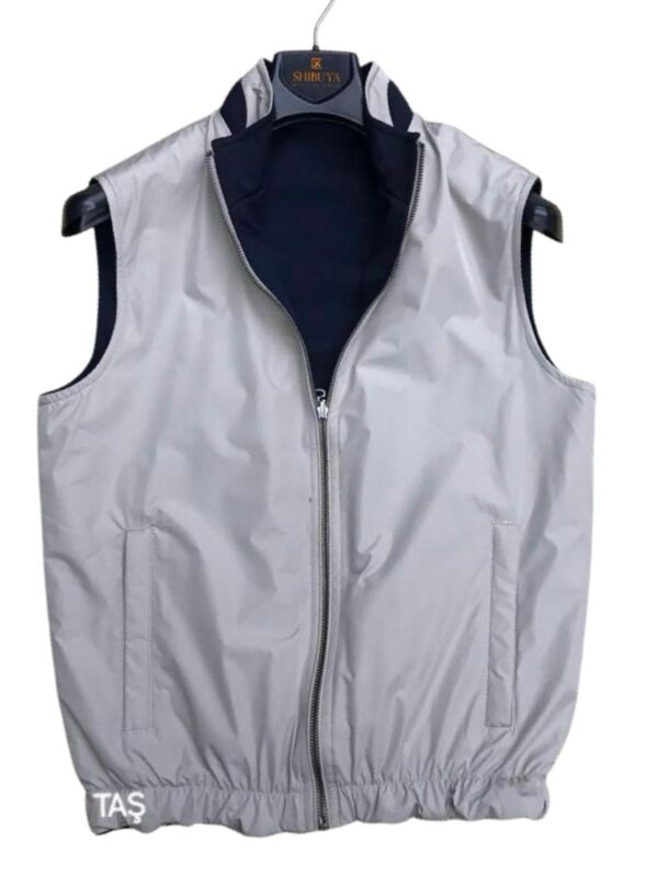 CELSO | DOUBLE FACE VEST NAVY \ BEIGE