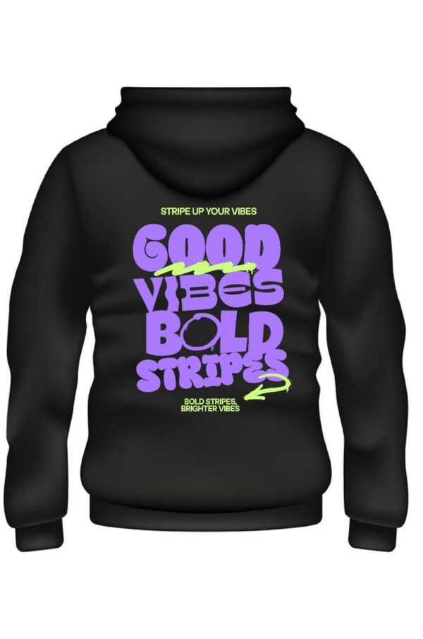 FEELING | GOODVIBES PURPLE LOGO HOODIE BLACK