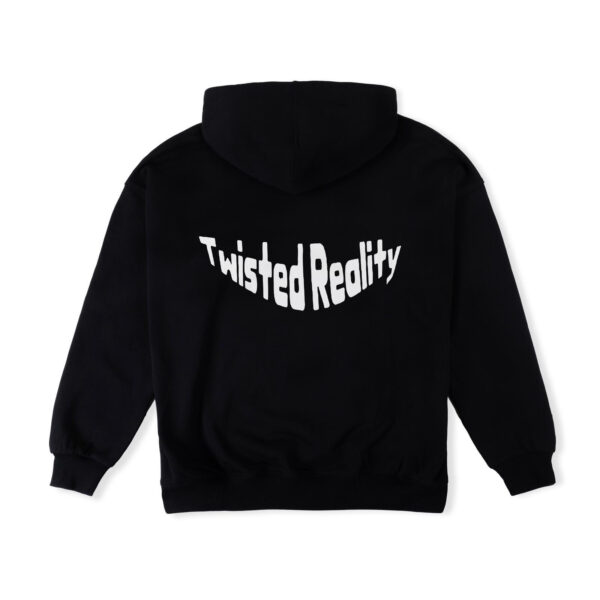 TWISTED REALITY | TR WHITE LOGO / BLACK HOODIE - Image 2