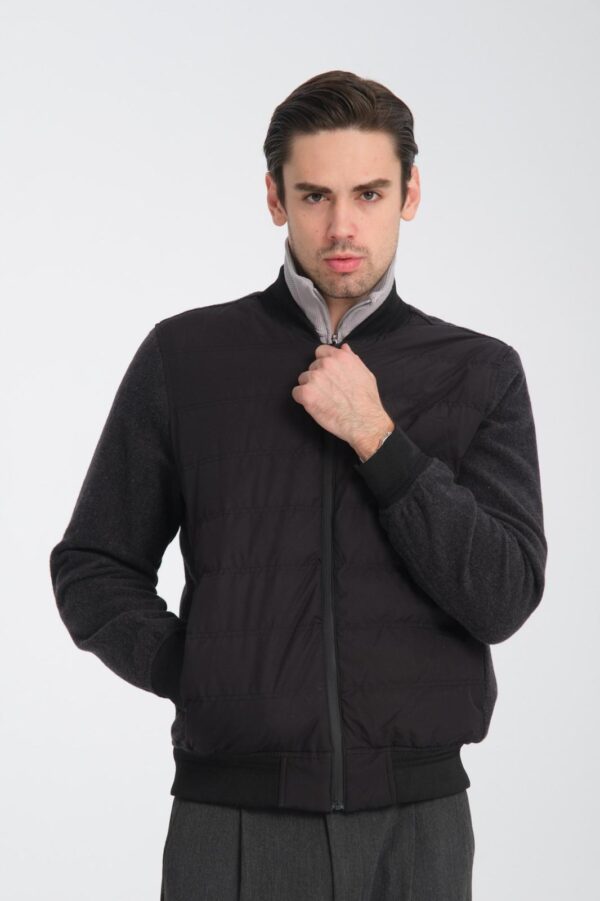 CELSO | FUNNEL NECK JACKET BLACK