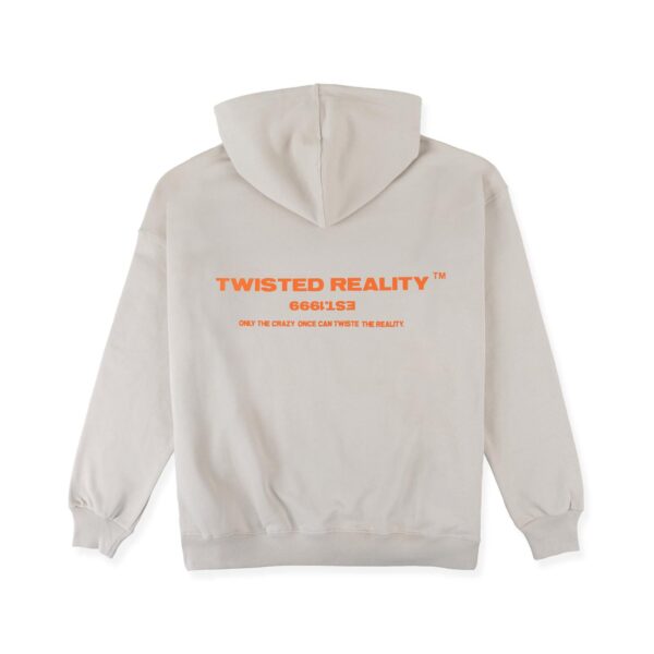 TWISTED REALITY | EST 1999 ORANGE LOGO / BEIGE HOODI - Image 3