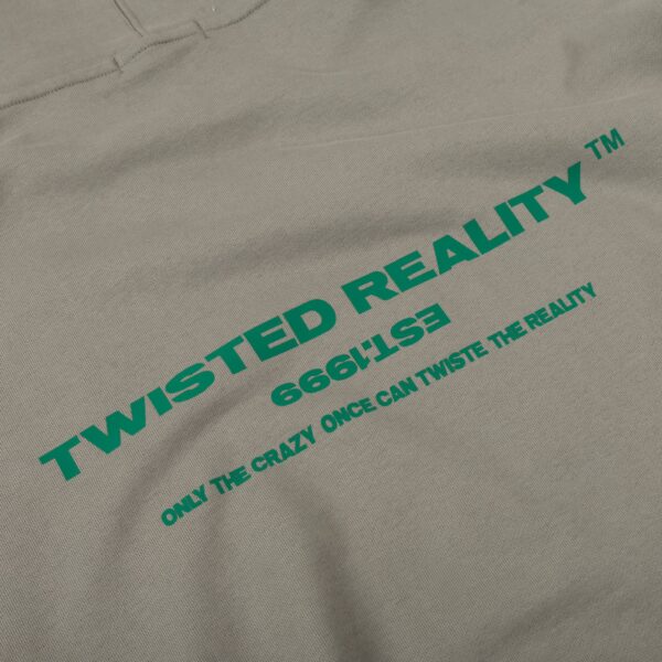 TWISTED REALITY | EST 1999 GREEN LOGO / OLIVE HOODI - Image 2