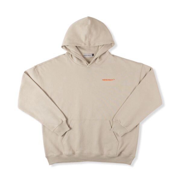 TWISTED REALITY | EST 1999 ORANGE LOGO / BEIGE HOODI