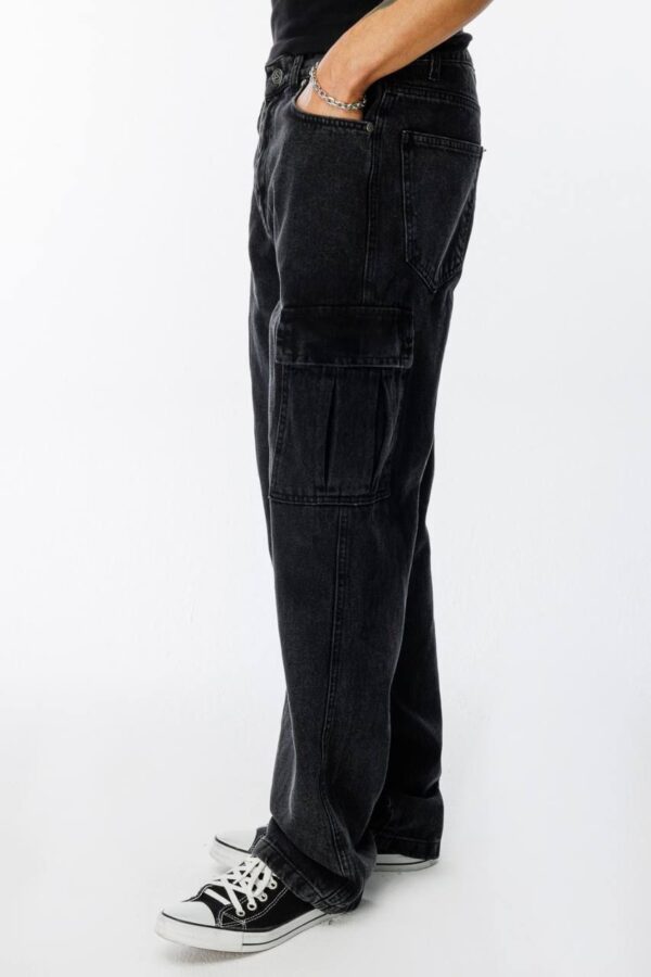 CELSO | CARGO JEANS WASHED BLACK - Image 2