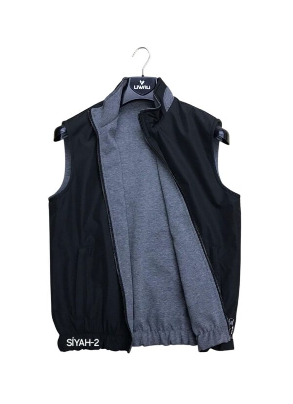 CELSO | DOUBLE FACE VEST BLACK \ GREY